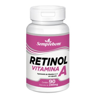 Retinol Vitamina A  Semprebom  90 Cap. de 240 mg.